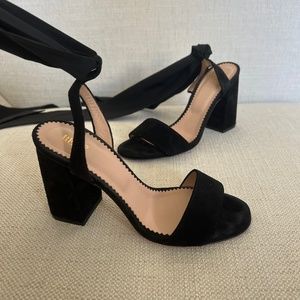 Red Valentino Wrap Around Heeled Sandals Black Size 7